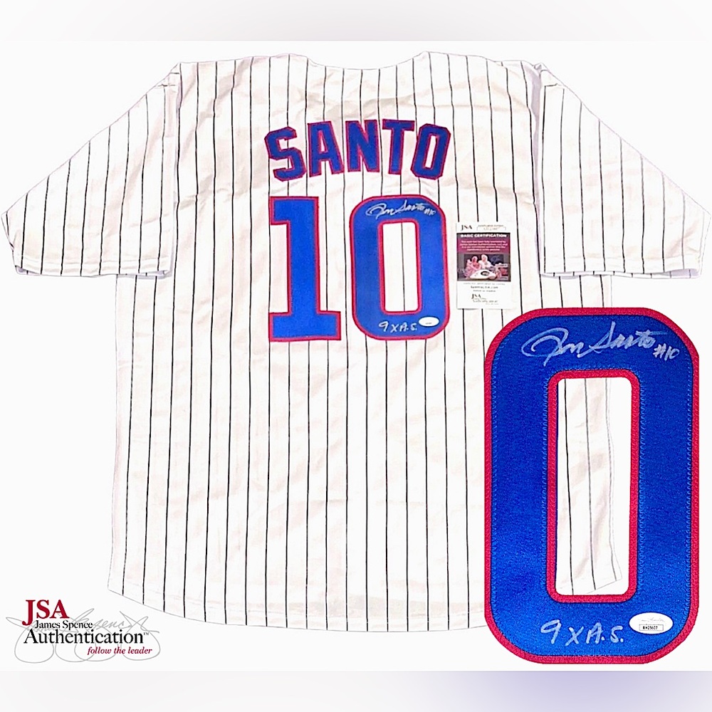RARE 💥Ron Santo💥 Chicago Cubs Signed Jersey inscribed 9x All Star Autograph —JSA